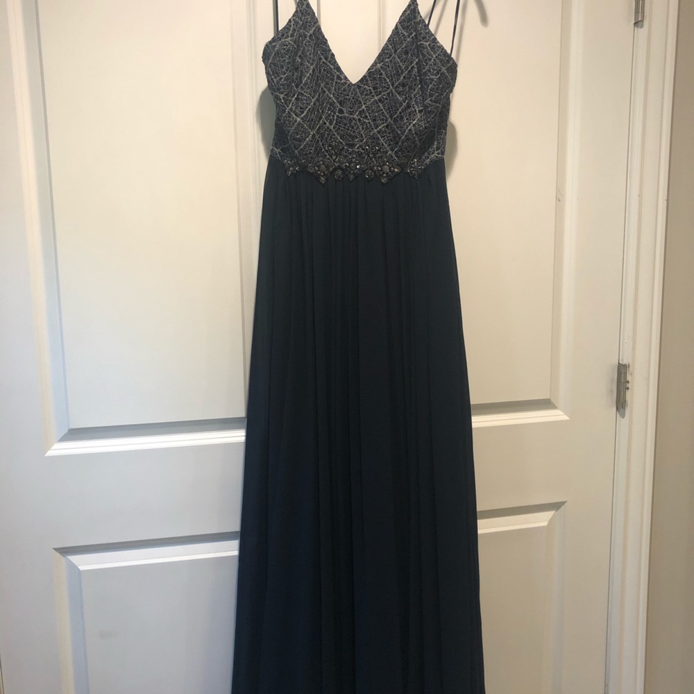 Badgley Mischka Navy gown
